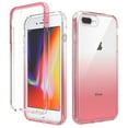 thumbnail image 1 of iPhone 8 Case, iPhone 7 Case, iPhone SE 2022 & iPhone SE 2020 Case, Full Body Clear Bumper Protection Case [with Screen Protector] Hybrid Back Silicone Rubber TPU Bumper Gradient Phone Case- Red, 1 of 7