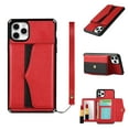 thumbnail image 1 of iPhone 8 Plus/7 Plus Case and Cover, Allytech Inside Back Makeup Mirror Wallet Case with Stand Feature PU Leather Folio Wristlet Shockproof Card Slots Cover for iPhone 8 Plus/iPhone 7 Plus, Red, 1 of 3