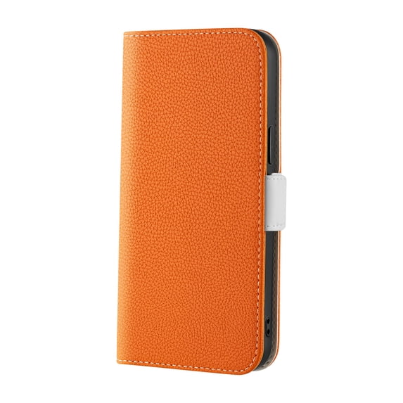 for iPhone 8 Plus/7 Plus Wallet Case, Candy Colors Soft PU Leather Magnetic Flip Cover, with Kickstand Card Slots for iPhone 8 Plus/7 Plus(5.5 inch),Orange