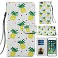 thumbnail image 1 of iPhone 8 Plus Case, iPhone 7 Plus Case 5.5 inch, Allytech Premium PU Leather Flip Case with Card Slots Stand Magnetic Closure Removable Wrist Strap Wallet Case for iPhone 7 Plus/8 Plus, Cute Pineapple, 1 of 2