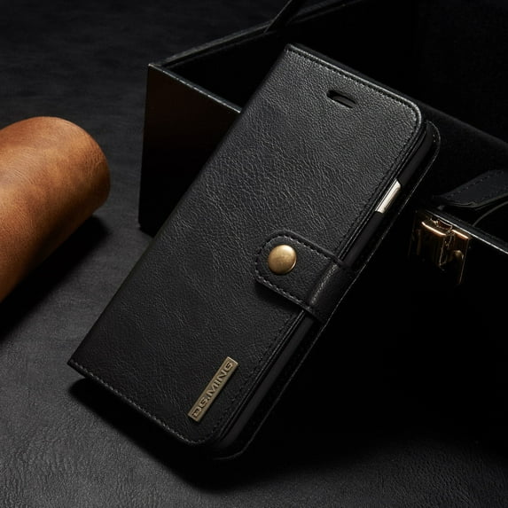 iPhone 8 Plus Case,iPhone 7 Plus Case, Mignova Slim Fit Premium Leather iPhone 8/7 Plus Wallet Case Card Slots Shockproof Folio Flip Protective Defender Cover for iPhone 8/7 Plus(Black)