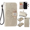 thumbnail image 1 of iPhone 8 Plus Case, iPhone 7 Plus Case, Allytech PU Leather Glitter Cute Owl Full Protective Cards Pockets Stand Feature Anti-Slip Wallet Cases Covesr for Apple iPhone 8 Plus, iPhone 7 Plus, Gold, 1 of 7