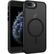 for iPhone 8 Plus Case/iPhone 7 Plus Case Compatible with Magsafe Translucent Matte Slim Anti-Scratch Grade Protective Phone Case for iPhone 8 Plus/iPhone 7 Plus, Black