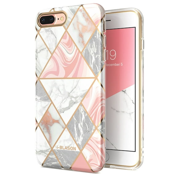 iPhone 8 Plus Case, iPhone 7 Plus Case, i-Blason [Cosmo Lite] Slim Protective [Stylish Design] Bumper Case with Camera Protection for Apple iPhone 8 Plus 2017 / iPhone 7 Plus 2016 (Marble)