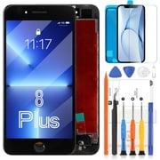 for iPhone 8 Plus Screen Replacement Black 5.5 Inch Full Assembly for iPhone 8 Plus A1864 A1897 A1898 LCD Dispaly 3D Touch Screen Digitizer with Repair Tools Kit
