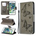 thumbnail image 1 of iPhone 8 Plus Wallet Case, iPhone 7 Plus Case, Dteck Embossed Butterfly Flip PU Leather Stand Wallet Case Cover For iPhone 8 Plus / 7 Plus, Gray, 1 of 5