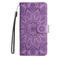 thumbnail image 1 of iPhone 8 Plus Wallet Case, iPhone 7 Plus Case, Dteck Embossed Flower PU Leather Flip Stand Case Cover With Hand Strap [Built-in Card Slots] For Apple iPhone 8 Plus/ 7 Plus, Purple, 1 of 9