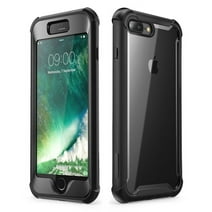 iPhone 8 Plus case, iPhone 7 Plus case, i-Blason [Ares] Full-Body Rugged Clear Bumper Case with Built-in Screen Protector for Apple iPhone 8 Plus/Apple iPhone 7 Plus (Black)