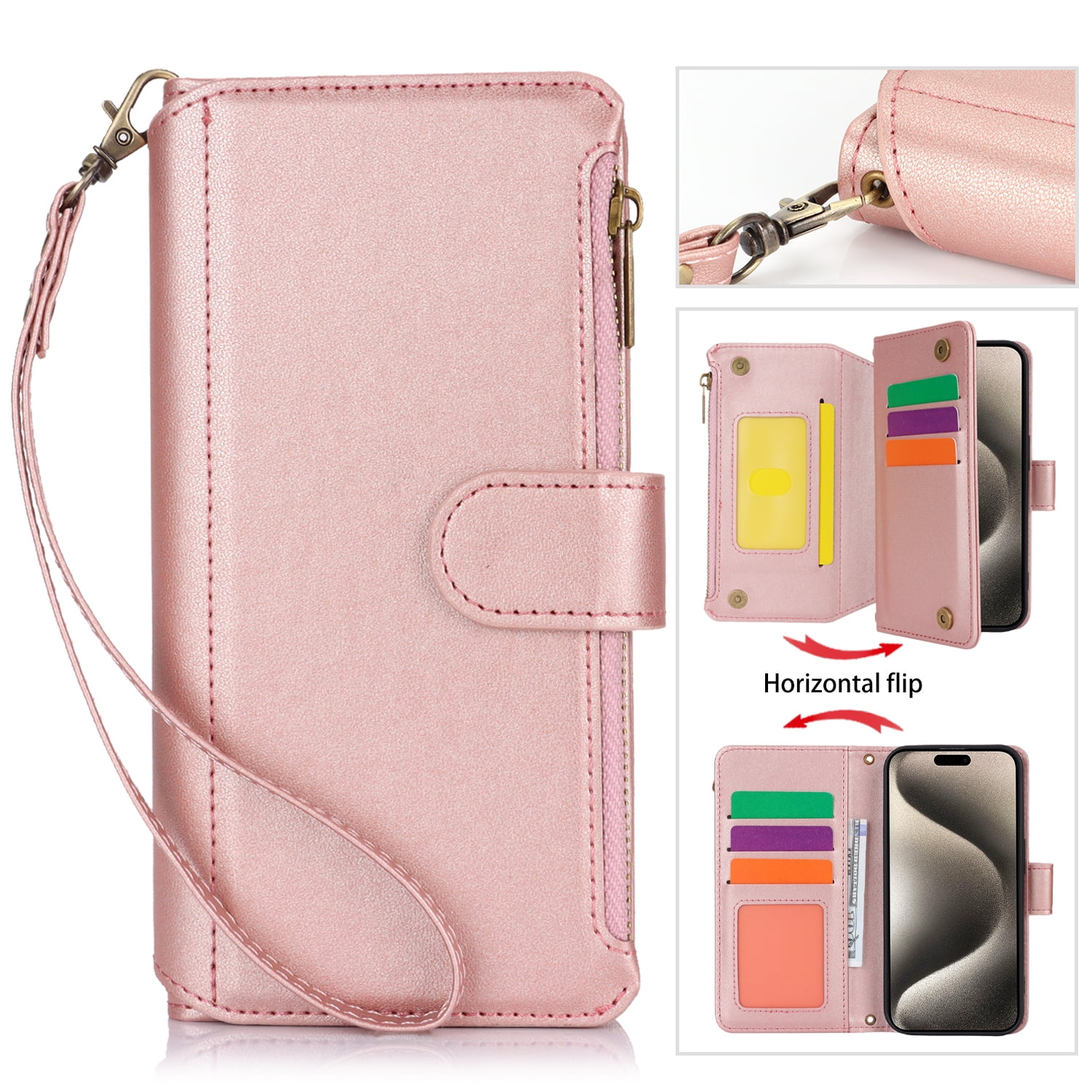 for iPhone 8 Plus / iPhone 7 Plus Wallet Case with Card Slots
