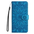 thumbnail image 1 of iPhone 8 Wallet Case, iPhone 7 Case, Dteck Embossed Flower PU Leather Flip Stand Case Cover With Hand Strap [Built-in Card Slots] For Apple iPhone 8 / iPhone 7, Blue, 1 of 9