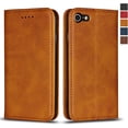 thumbnail image 1 of iPhone 8 Wallet Case, iPhone 7 Case, Premium PU Leather Flip Folio Case With Kickstand,Card Slot,Magnetic Closure [TPU Shockproof Interior Protective Case] for iPhone SE 2nd 2020 Edition, Khaki, 1 of 14