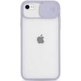 thumbnail image 1 of for iPhone 8/iPhone 7/iPhone SE 2020 Clear Case with Camera Cover, Built-in Creative Slide Camera Lens Protector Transparent Case Both Sides Bumper Silicone Upgraded Protective Case - Purple, 1 of 7
