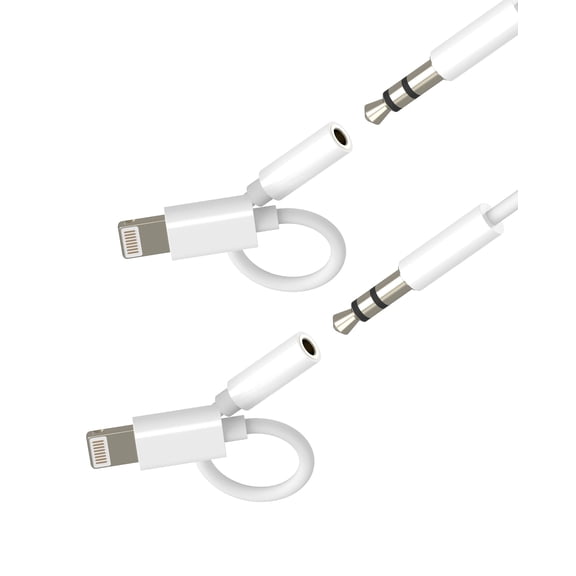 for iPhone AUX Adapter for Headphone Dongle(2pack)Lightning to 3.5mm Jack Splitter Cable for Apple MFI Certified Audio Cord Adaptador Music Earbud Earphone Converter for 13 12 11 Pro X 7 Plus for