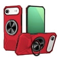 thumbnail image 1 of for iPhone Air Case, Hybrid Ultra Slim Shockproof Cover with 360° Rotating Alloy Ring Kickstand, Magnetic Drop Protective Stylish Design Case Cover for iPhone Air, Red, 1 of 5