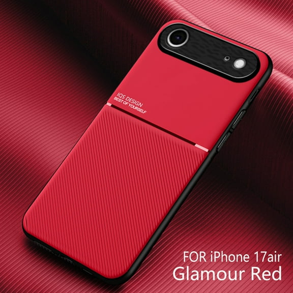 for iPhone Air Case, Luxury Ultra Slim with Magnetic Matte Dual Layer Shockproof Bumper Frame Drop Protection Hybrid Phone Case Cover for iPhone Air, Red