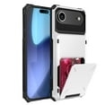thumbnail image 1 of for iPhone Air Case Military Grade Shockproof Phone Case with Card Holder Heavy Duty Protective Hard PC Shell Soft TPU Bumper Cover for iPhone Air Phone Case, White, 1 of 10