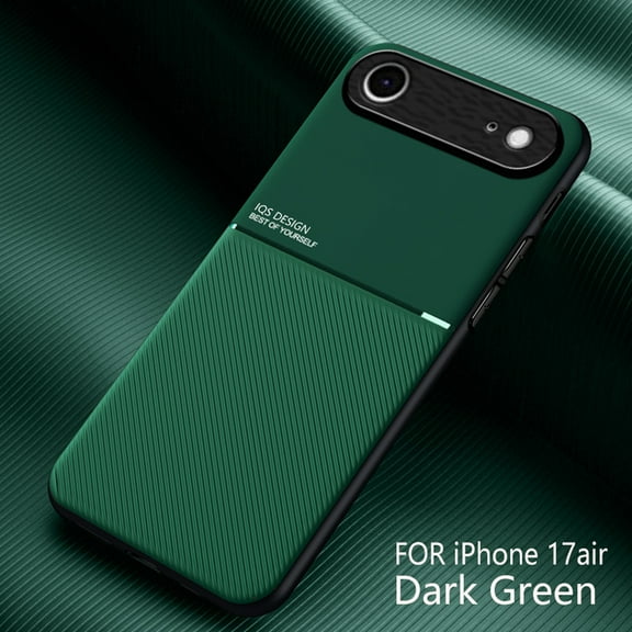 for iPhone Air Case, iPhone Air Cover, PU Leather Anti-Scratch Shockproof Soft TPU Rubber Magnetic Luxury Hybrid Business Back Case for iPhone Air Phone, Green