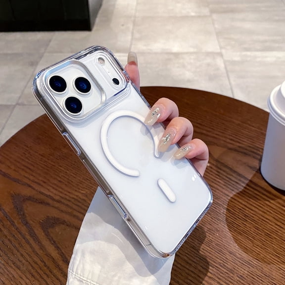 For iPhone Air Clear Phone Case,Compatible with Mag-Safe,Ultra Slim Shockproof Protection Drop Protection,Lightweight Anti-Scratch Rugged Transparent Phone Case Cover,White