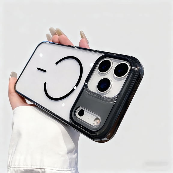 for iPhone Air Magnetic Case, Compatible with Mag-Safe, Crystal Clear Transparent Shockproof Military-Grade Drop Protection Slim Non-Yellowing Phone Cover Case for iPhone Air, Black