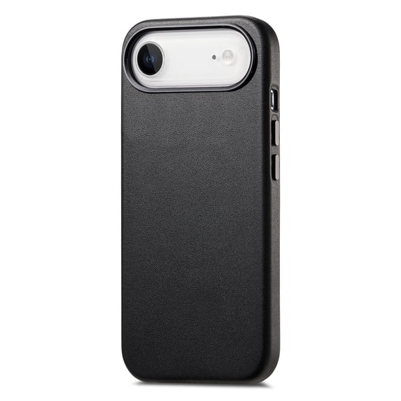 for iPhone Air Magnetic Case Support Wireless Charging, Slim Shockproof PU Leather Hybrid Cover, Military Grade Protection Drop Proof Tough Protective Case for iPhone Air, Black