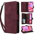 thumbnail image 1 of for iPhone Air Multifunctional Case Wallet with Card Slots, Premium Soft PU Leather Zipper Folio Flip with Crossbody Strap Kickstand Zipper Phone Cover for iPhone Air, Winered, 1 of 6