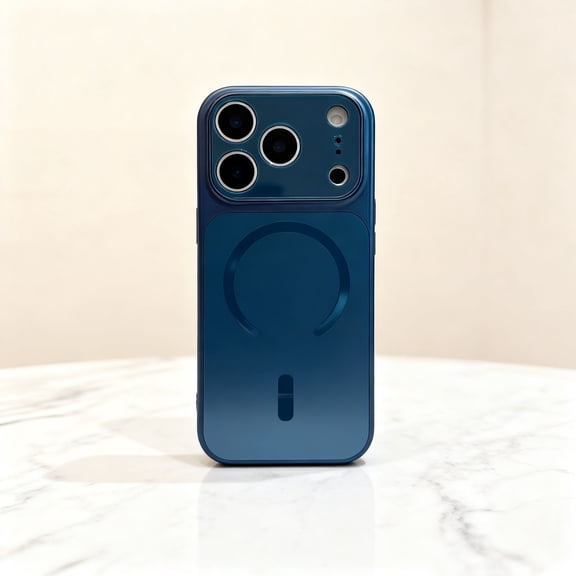 For iPhone Air Phone Case,Compatible with Mag-Safe,Anti-Fingerprint Matte Ultra Slim Glossy Shockproof Anti-fall Durable Drop Protection,Rugged Thin Fit Phone Case Cover,Blue