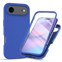 For iPhone Air Phone Case,Hybrid 2-in-1 Heavy Duty Rugged Design,Built-in Screen Protector,Anti-Scratch Lightweight Shockproof Anti-fall Protection,Durable Rugged Phone Case,Darkblue