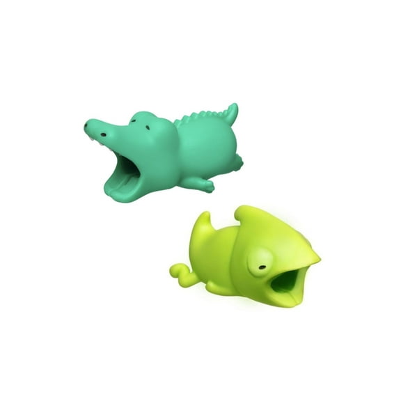 iPhone & Android Cable Protectors Animal Biters - 2pk Alligator & Chameleon