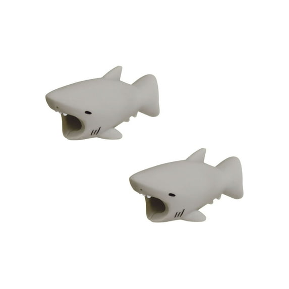 iPhone & Android Cable Protectors Animal Biters - 2pk Shark