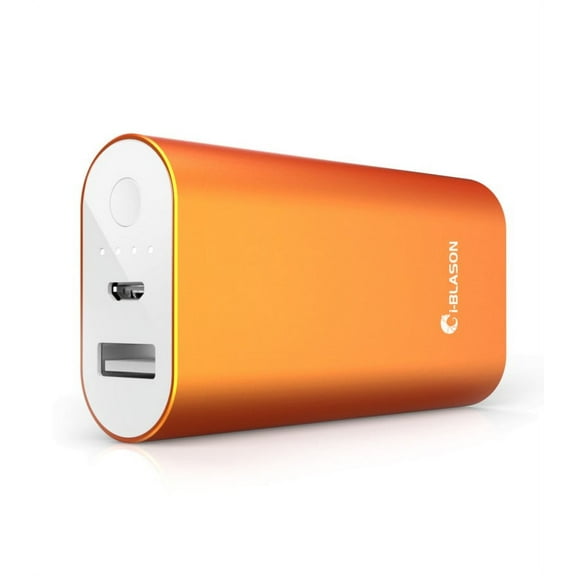 iPhone Battery, i-Blason Aero 5200 mAh Battery Portable USB Charger Power Bank - Intelli-Charge Wide Compatibility, Fast Charging, High Capacity - For Apple iPhone Samsung Galaxy and More (Orange)