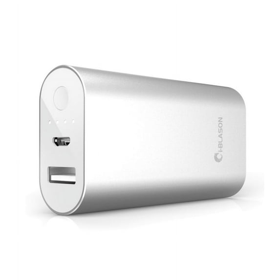 iPhone Battery, i-Blason Aero 5200 mAh Battery Portable USB Charger Power Bank - Intelli-Charge Wide Compatibility, Fast Charging, High Capacity - For Apple iPhone Samsung Galaxy and More (Silver)