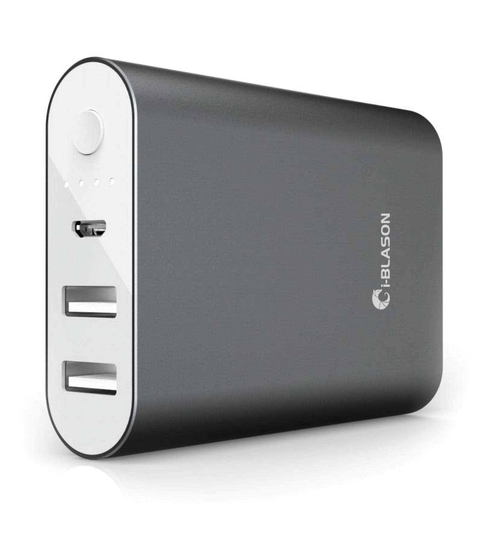 iPhone Battery, i-Blason Aero 7800 mAh Battery Portable USB Charger Power Bank - Intelli-Charge Wide Compatibility, Fast Charging, High Capacity - For Apple iPhone Samsung Galaxy and More (Black)