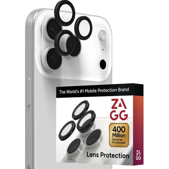 iPhone Camera Lens Protector for iPhone 17/16/15 Pro and Pro Max Models - Black, Camera Ring, Maximum Impact & Scratch Protection, Anti-Reflective Technology, Smudge-Resistant, Glass Elite