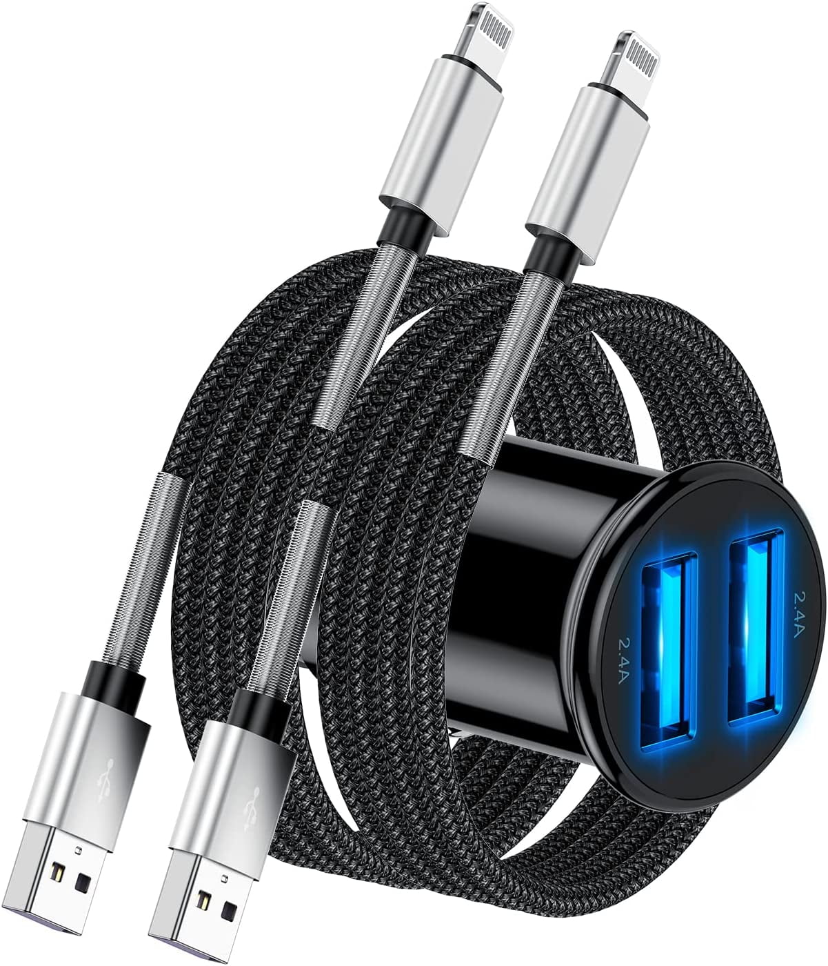 iPhone Car Charger [Apple MFi Certified], Dual Port USB Car Charger