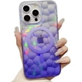thumbnail image 1 of for iPhone Case,[Compatible with MagSafe] Clear Blu-ray Gradient Rhombus Bumper Camera Lens Protection Soft Shockproof Phone Case (Blue,iPhone 13 Pro), 1 of 6