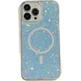 thumbnail image 1 of for iPhone Case,[Compatible with MagSafe] Cute Colorful Glitter Sparkle Bling Clear Silicone Bumper Soft Shockproof Cover Phone Case (Blue,iPhone 12 Pro), 1 of 5