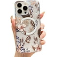 thumbnail image 1 of for iPhone Case,[Compatible with MagSafe] Cute Flower Branch Pattern Design Soft Silicone Clear Soft Shockproof Cover Phone Case (Brown,iPhone 15 Pro Max), 1 of 6