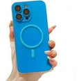 thumbnail image 1 of for iPhone Case,[Compatible with MagSafe] Cute Luminous Fluorescence Slim Camera Lens Protection Soft Silicone Shockproof Cover Phone Case (Blue,iPhone 13 Pro Max), 1 of 6