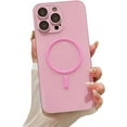 thumbnail image 1 of for iPhone Case,[Compatible with MagSafe] Cute Luminous Fluorescence Slim Camera Lens Protection Soft Silicone Shockproof Cover Phone Case (Pink,iPhone 11 Pro Max), 1 of 6