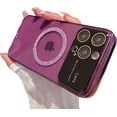 thumbnail image 1 of for iPhone Case,[Compatible with MagSafe] Glitter Bling Sparkly Large Window Camera Lens Protection Translucent Soft Shockproof Phone Case (Purple,iPhone 15 Pro), 1 of 6