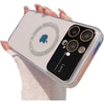 thumbnail image 1 of for iPhone Case,[Compatible with MagSafe] Glitter Bling Sparkly Large Window Camera Lens Protection Translucent Soft Shockproof Phone Case (White,iPhone 15 Pro Max), 1 of 6