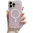 thumbnail image 1 of for iPhone Case,[Compatible with MagSafe] Glitter Pearly Shell Pattern Clear Silicone Full Body Protection Soft Shockproof Cover Phone Case (iPhone 15,Purple), 1 of 6