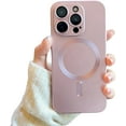 thumbnail image 1 of for iPhone Case,[Compatible with MagSafe] Matte Ultra-Thin Metallic Luster Design Full Body Protection Shockproof Cover Phone Case (Pink,iPhone 13 Pro Max), 1 of 6