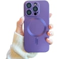 thumbnail image 1 of for iPhone Case,[Compatible with MagSafe] Matte Ultra-Thin Metallic Luster Design Full Body Protection Shockproof Cover Phone Case (Purple,iPhone 12 Pro Max), 1 of 6
