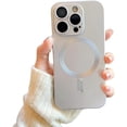 thumbnail image 1 of for iPhone Case,[Compatible with MagSafe] Matte Ultra-Thin Metallic Luster Design Full Body Protection Shockproof Cover Phone Case (Silver,iPhone 14 Pro Max), 1 of 6