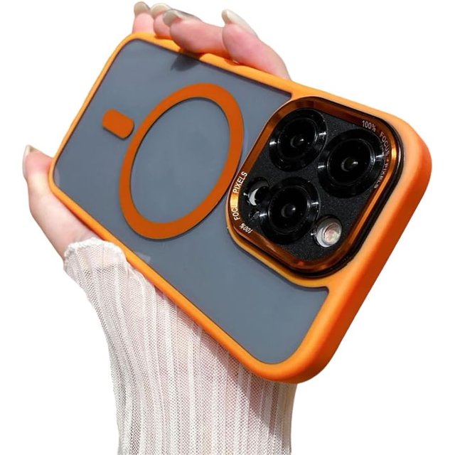 for iPhone with MagSafe] crystal Metal Button Camera