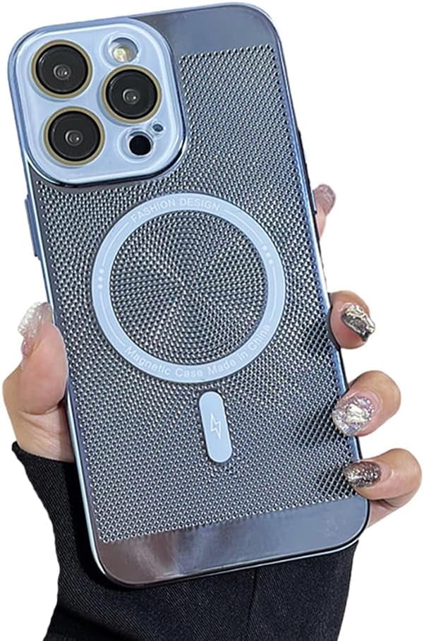 for iPhone with MagSafe] electroplated 3D Hollow Mesh