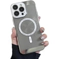 thumbnail image 1 of for iPhone Case,[Compatible with MagSafe] electroplated 3D Hollow Mesh Heat Dissipation Breathable Camera Lens Protection Shockproof Cover Phone Case (Silver,iPhone 15), 1 of 5
