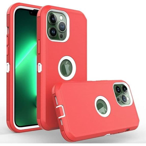 iPhone Case Cover 3-Layers Hard Duty Shockproof Cover Case for Apple iPhone 14/13/12/11 Series