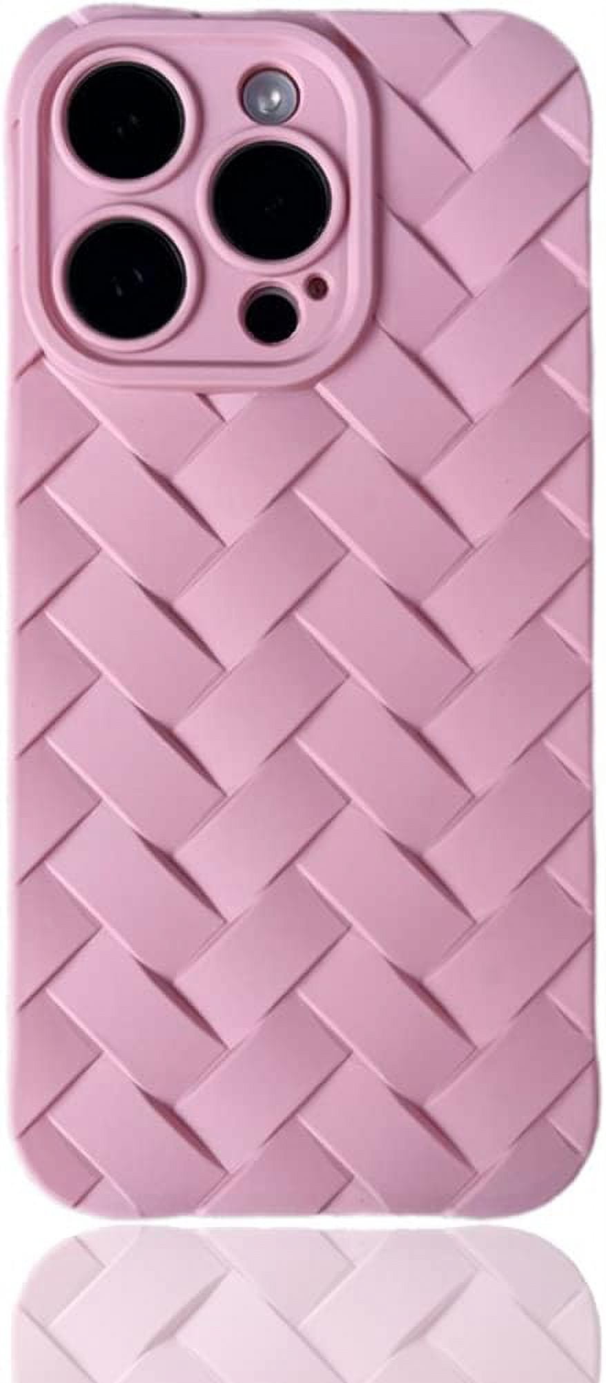 for iPhone Case Cute 3D Weave Plated Design Soft TPU Silicone Camera ...